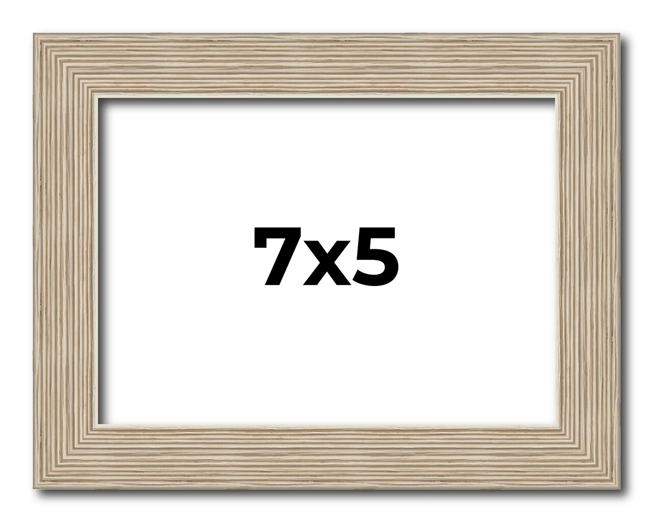 7x5 Thin Barnwood Picture Frame with UV-Resistant Acrylic & Acid Free Backing, Available in 2 Paint Finishes - Grey and Black